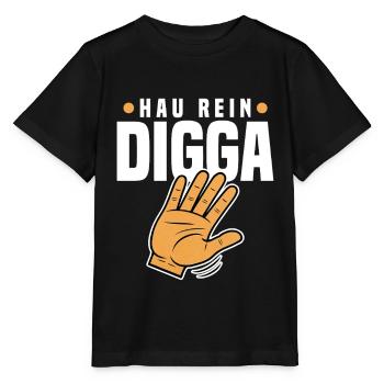 Hau Rein Digga - Stanley/Stella Kinder T-Shirt MINI CREATOR  - Schwarz - Vorne - Mikhail (115cm)