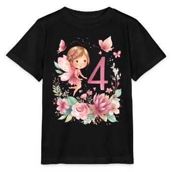 Birthday 4Girl Butterfly Fairy Party - Stanley/Stella MINI CREATOR Kids’ T-Shirt - black - Front - Mikhail (115cm)
