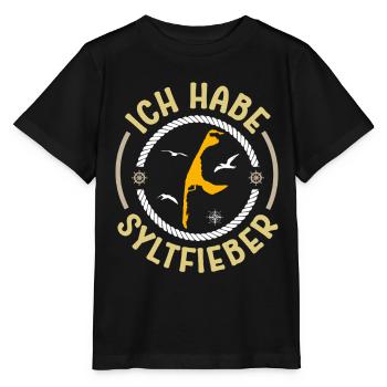 Vacances à la mer du Nord HAVE SYLT FEVER Drôle - T-shirt bio MINI CREATOR Stanley/Stella Enfant - noir - Devant - Mikhail (115cm)