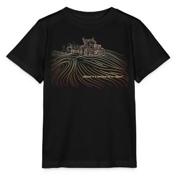 Farming Simulator "Helper H is blocked by an - Stanley/Stella MINI CREATOR Kids’ T-Shirt - black - Front - Mikhail (115cm)