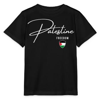 Drapeau palestinien, je suis avec la Palestine - T-shirt bio MINI CREATOR Stanley/Stella Enfant - noir - Devant - Mikhail (115cm)