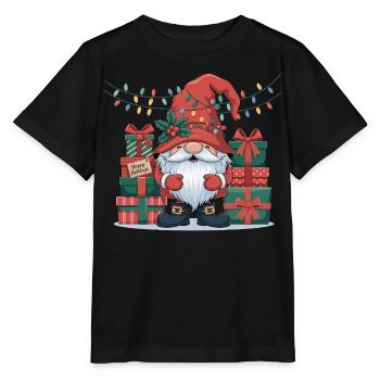 Christmas Gnome Gnome - Stanley/Stella MINI CREATOR Kids’ T-Shirt - black - Front - Mikhail (115cm)