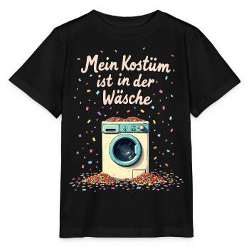 Mein Kostüm ist in der Wäsche Karneval Kein Kostüm - Stanley/Stella Kinder T-Shirt MINI CREATOR  - Schwarz - Vorne - Mikhail (115cm)