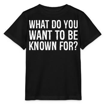 what do you want to be known - Stanley/Stella MINI CREATOR Kids’ T-Shirt - black - Front - Mikhail (115cm)