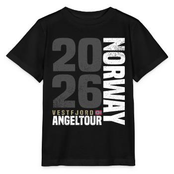 Vestfjord Fishing Trip Norway 2026 - Stanley/Stella MINI CREATOR Kids’ T-Shirt - black - Front - Mikhail (115cm)