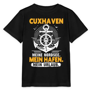 Mer du Nord CUXHAVEN MA MER DU NORD MON PORT Cuxhaven - T-shirt bio MINI CREATOR Stanley/Stella Enfant - noir - Devant - Mikhail (115cm)