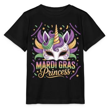 Déguisement de Princesse Licorne Mardi Gras - T-shirt bio MINI CREATOR Stanley/Stella Enfant - noir - Devant - Mikhail (115cm)