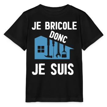 Je Bricole Donc Je Suis - T-shirt bio MINI CREATOR Stanley/Stella Enfant - noir - Devant - Mikhail (115cm)