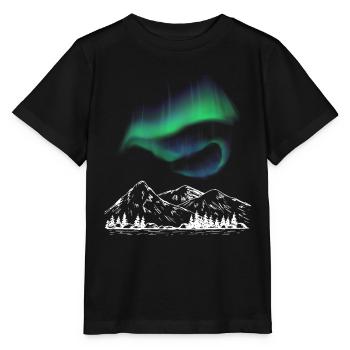Aurora Alpine Chart - Stanley/Stella MINI CREATOR Kids’ T-Shirt - black - Front - Mikhail (115cm)