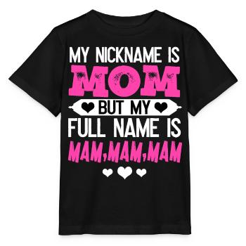 Mama - Stanley/Stella Kinder T-Shirt MINI CREATOR  - Schwarz - Vorne - Mikhail (115cm)