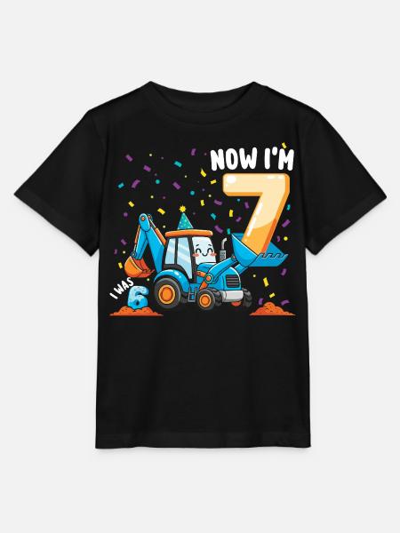 Six Seven Construction 7 Jahre Geburtstag - Stanley/Stella Kinder T-Shirt MINI CREATOR - Schwarz
