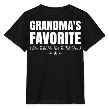 Grandma's Darling Grandchild Family Funny Saying - Stanley/Stella MINI CREATOR Kids’ T-Shirt - black - Front - Mikhail (115cm)