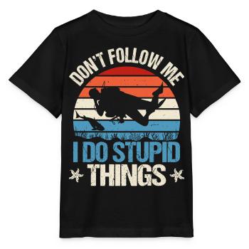 Taucher Tauchen - Stanley/Stella Kinder T-Shirt MINI CREATOR  - Schwarz - Vorne - Mikhail (115cm)
