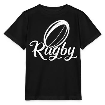 Rugby-Stadion-Unterstützer Rugbyspieler Geschenk Rugbysport - Stanley/Stella Kinder T-Shirt MINI CREATOR  - Schwarz - Vorne - Mikhail (115cm)