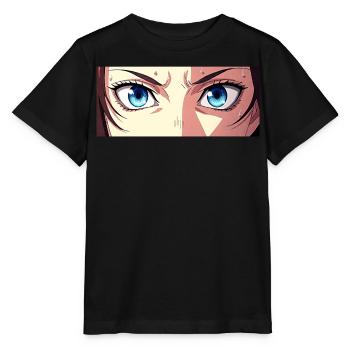 Anime Eyes Blue Iris Manga Fan - T-shirt bio MINI CREATOR Stanley/Stella Enfant - noir - Devant - Mikhail (115cm)