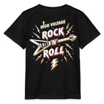 Hochspannungs-Rock'n'Roll-Gitarre - Stanley/Stella Kinder T-Shirt MINI CREATOR  - Schwarz - Vorne - Mikhail (115cm)