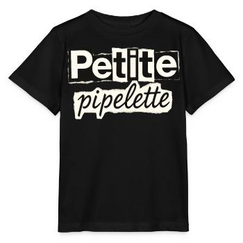 Humour Petite Pipelette Fille Bavarde - T-shirt bio MINI CREATOR Stanley/Stella Enfant - noir - Devant - Mikhail (115cm)