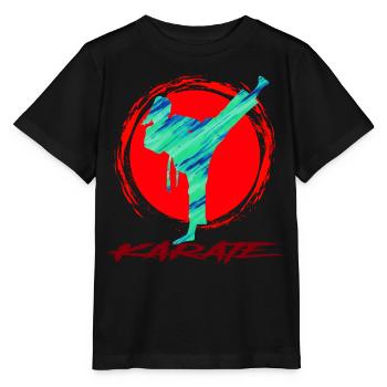 Karate - Stanley/Stella Kinder T-Shirt MINI CREATOR  - Schwarz - Vorne - Mikhail (115cm)