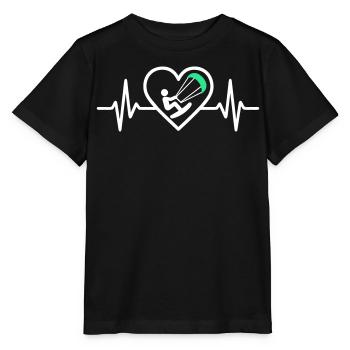 Cœur Kitesurf – Passion Glisse - T-shirt bio MINI CREATOR Stanley/Stella Enfant - noir - Devant - Mikhail (115cm)