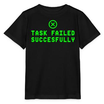 Task Failed Successfully IT Paradoxon - Stanley/Stella Kinder T-Shirt MINI CREATOR  - Schwarz - Vorne - Mikhail (115cm)