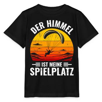 Paragliding THE SKY IS MY PLAYGROUND - Stanley/Stella MINI CREATOR Kids’ T-Shirt - black - Front - Mikhail (115cm)