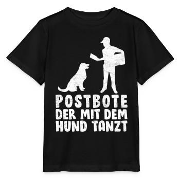 FACTEUR : LE FACTEUR DANSE AVEC LE CHIEN DRÔLE - T-shirt bio MINI CREATOR Stanley/Stella Enfant - noir - Devant - Mikhail (115cm)