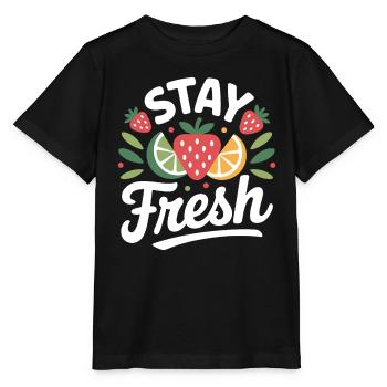 Reste tranquille - T-shirt bio MINI CREATOR Stanley/Stella Enfant - noir - Devant - Mikhail (115cm)