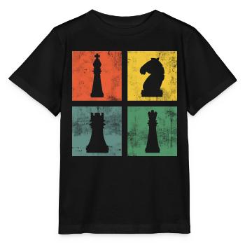 Schach Schachfigur Schachfiguren Schachspieler - Stanley/Stella Kinder T-Shirt MINI CREATOR  - Schwarz - Vorne - Mikhail (115cm)