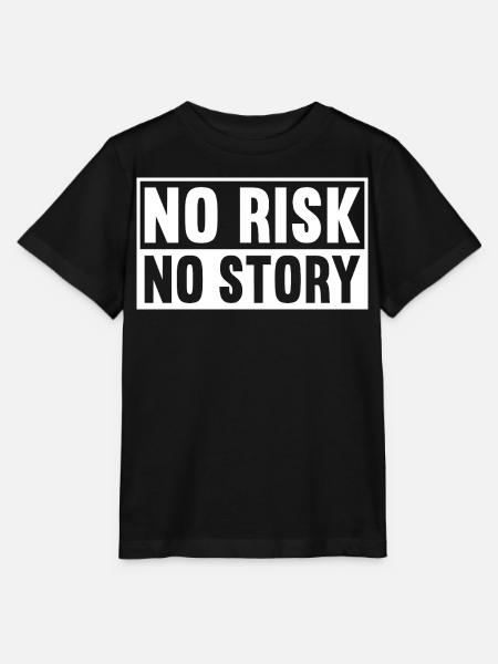 No Risk No Story - Stanley/Stella Kinder T-Shirt MINI CREATOR - Schwarz