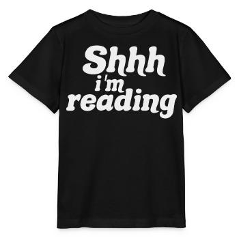 Sei still! Ich lese – Stille, ich lese – Bücher lesen - Stanley/Stella Kinder T-Shirt MINI CREATOR  - Schwarz - Vorne - Mikhail (115cm)