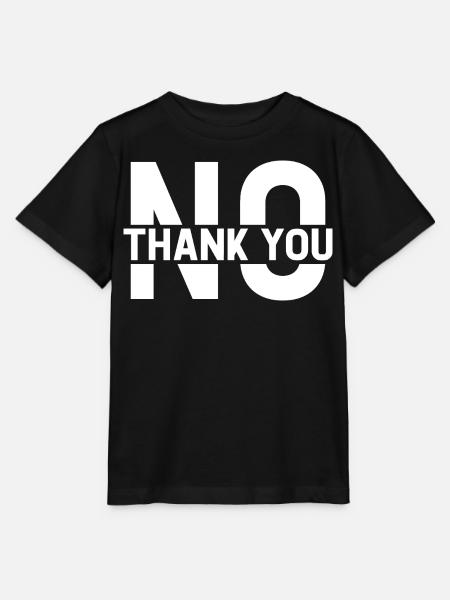 No Thank You - Stanley/Stella Kinder T-Shirt MINI CREATOR  - Schwarz