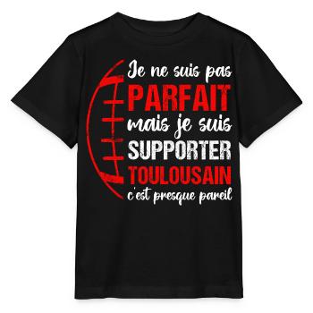 Toulouse supporter rugby gift Toulouse - Stanley/Stella MINI CREATOR Kids’ T-Shirt - black - Front - Mikhail (115cm)