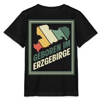 Born in the Ore Mountains Retro - Stanley/Stella MINI CREATOR Kids’ T-Shirt - black - Front - Mikhail (115cm)
