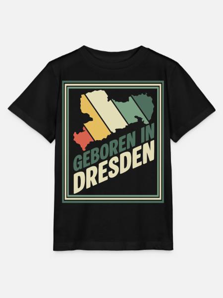 Geboren in Dresden Retro - Stanley/Stella Kinder T-Shirt MINI CREATOR - Schwarz