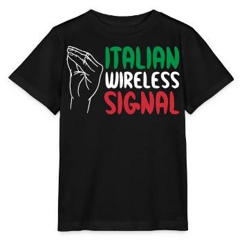 Italian Wireless Signal Italy Italian Wi-Fi - Stanley/Stella MINI CREATOR Kids’ T-Shirt - black - Front - Mikhail (115cm)