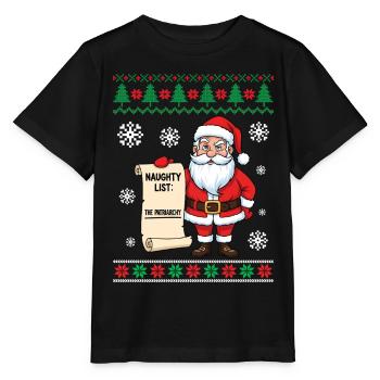 Naughty List The Patriarchy - Stanley/Stella MINI CREATOR Kids’ T-Shirt - black - Front - Mikhail (115cm)