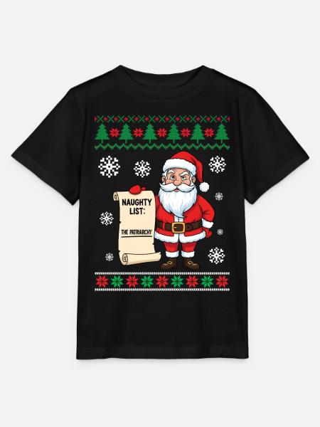 Naughty List The Patriarchy - Stanley/Stella Kinder T-Shirt MINI CREATOR - Schwarz