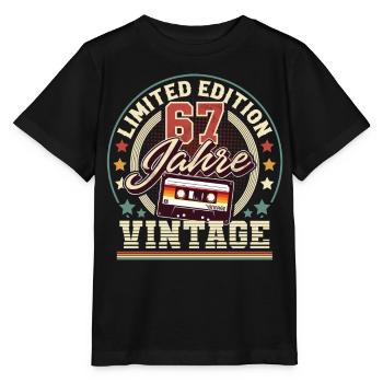 67. Geburtstag Vintage Audiokassette 67 Jahre - Stanley/Stella Kinder T-Shirt MINI CREATOR  - Schwarz - Vorne - Mikhail (115cm)