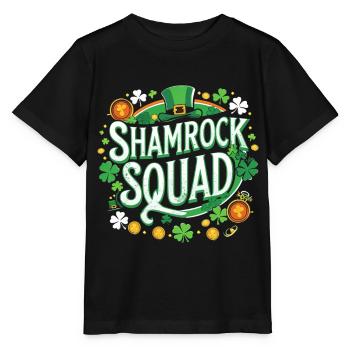 Shamrock Squad: Grünzauber - Stanley/Stella Kinder T-Shirt MINI CREATOR  - Schwarz - Vorne - Mikhail (115cm)