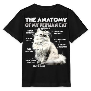 Persian Cats T | Persian Cat Cats Persian Cat - Stanley/Stella MINI CREATOR Kids’ T-Shirt - black - Front - Mikhail (115cm)