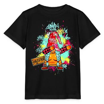 FEMME au foyer Gnome Dab Graffiti Maman de Noël Drôle - T-shirt bio MINI CREATOR Stanley/Stella Enfant - noir - Devant - Mikhail (115cm)