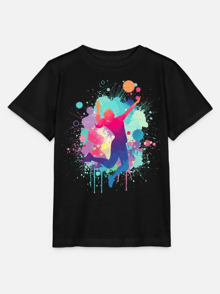 Volleyballerin, Volleyball, Volleyballspielerin - Stanley/Stella Kinder T-Shirt MINI CREATOR  - Schwarz