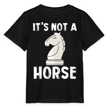 Es ist kein Pferd Schachfigur - Stanley/Stella Kinder T-Shirt MINI CREATOR  - Schwarz - Vorne - Mikhail (115cm)