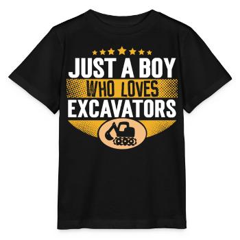 Excavator - Stanley/Stella MINI CREATOR Kids’ T-Shirt - black - Front - Mikhail (115cm)
