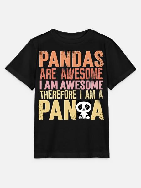 Panda - Stanley/Stella Kinder T-Shirt MINI CREATOR - Schwarz