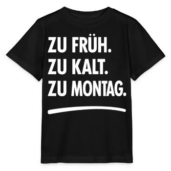 Monday grouch Monday saying - Stanley/Stella MINI CREATOR Kids’ T-Shirt - black - Front - Mikhail (115cm)