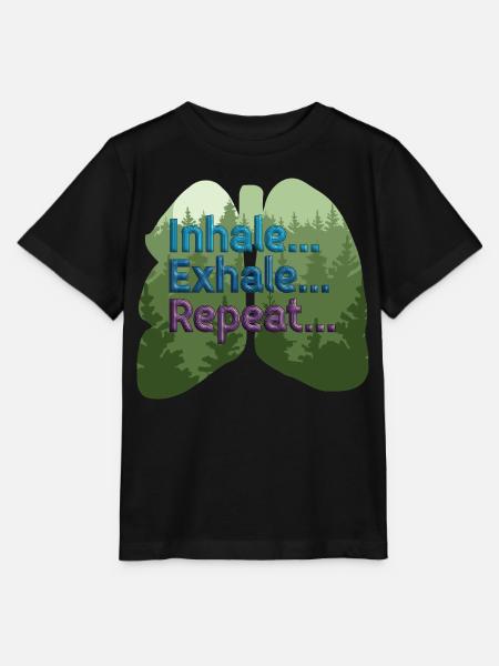 Calm Breathing Tee | Inhale Exhale Repeat Mindfuln - Stanley/Stella T-shirt MINI CREATOR til børn - sort