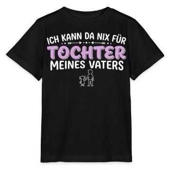 Ik kan er niets aan doen, ik ben de dochter - Stanley/Stella Kinder-T-shirt MINI CREATOR  - zwart - Voor - Mikhail (115cm)