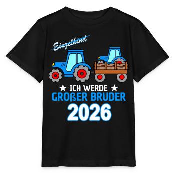 I'm going to be a big brother in 2026 - Stanley/Stella MINI CREATOR Kids’ T-Shirt - black - Front - Mikhail (115cm)