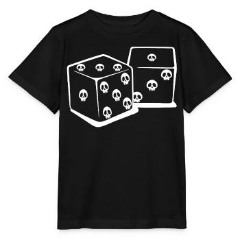 Spielen mit Würfeln (weiß) - Stanley/Stella Kinder T-Shirt MINI CREATOR  - Schwarz - Vorne - Mikhail (115cm)